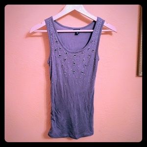 Darling Gray Beaded Camisole - Ann Taylor